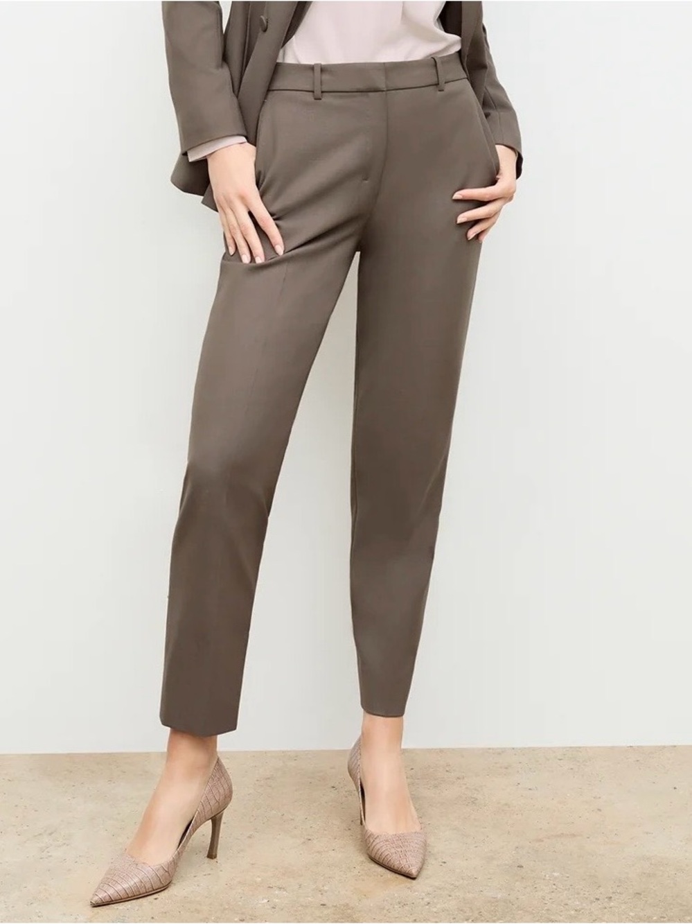 MM Lafleur Mejia Pant Sharkskin - Mink